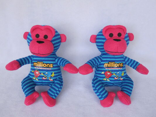 brinquedo feito malha bonito do luxuoso do bicho de pelúcia do macaco 9inch para presentes da promoção