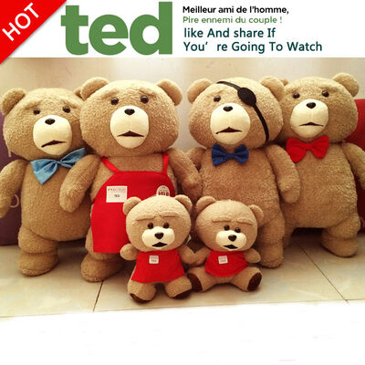 O poliéster vermelho de Brown dos brinquedos bonitos do luxuoso do bebê do urso de Ted aceita o ODM do OEM