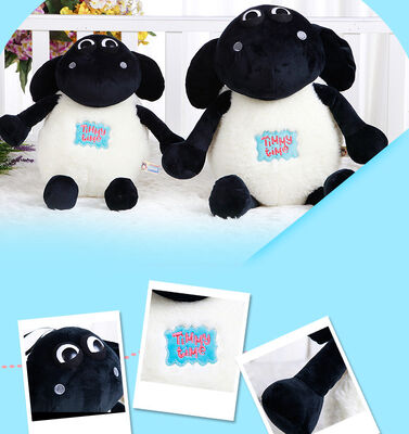 O luxuoso macio animal dos carneiros de Shaun dos desenhos animados brinca o branco preto enchido quente