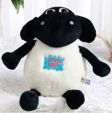 O luxuoso macio animal dos carneiros de Shaun dos desenhos animados brinca o branco preto enchido quente