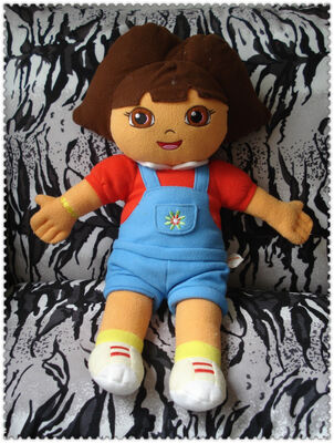 O luxuoso dos desenhos animados do explorador de Dora da forma brinca o costume vermelho de Brown azul 45cm