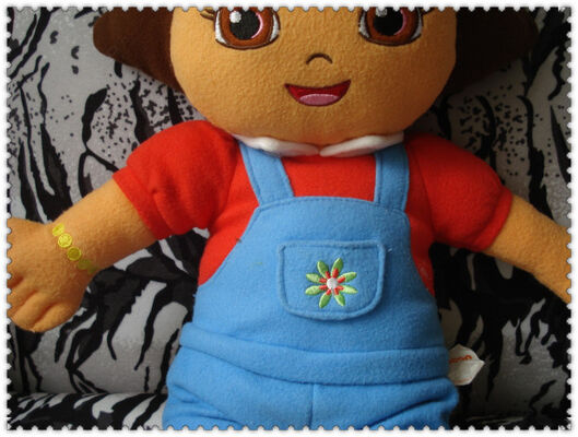 O luxuoso dos desenhos animados do explorador de Dora da forma brinca o costume vermelho de Brown azul 45cm