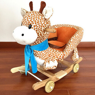 Testes padrões personalizados animais da cadeira de balanço do bebê do girafa bonito profissional do luxuoso