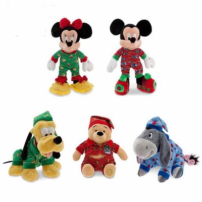 Azul vermelho enchido Disney bonito da promoção do feriado do Natal dos brinquedos da roupa de noite