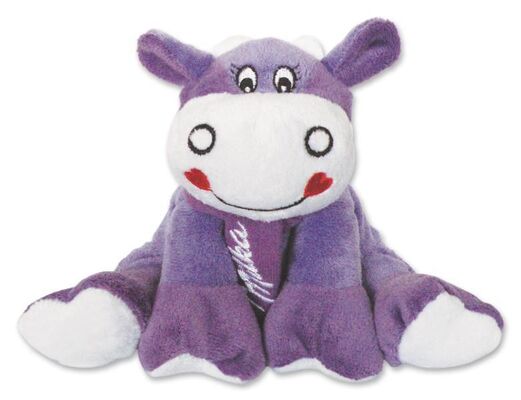 Brinquedos pequenos do luxuoso do bicho de pelúcia roxo da vaca de Milka para crianças das crianças