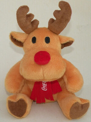 Bicho de pelúcia da rena do Natal da coca-cola do brinquedo do luxuoso dos alces da forma