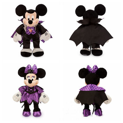O dia roxo Minnie Mouse de Dia das Bruxas e os brinquedos do luxuoso de Mickey Disney para o festival do partido dos animais de estimação
