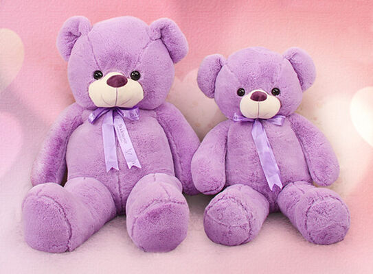 Bicho de pelúcia enorme roxo do urso de peluche da forma o grande brinca o tamanho grande