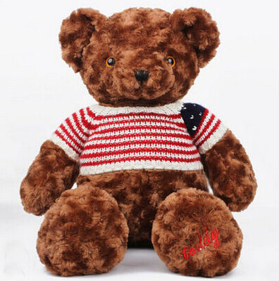 O luxuoso personalizado do urso de peluche de Brown escuro brinca a função da opção dos clientes