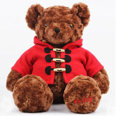 Urso de peluche de Brown dos brinquedos do bicho de pelúcia do CE 30cm personalizado com revestimento