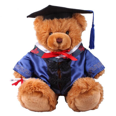 Brinquedos macios enchidos do luxuoso do urso de peluche do doutor Graduação de 18 polegadas para a celebração da coleção