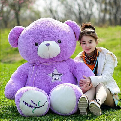 Urso de peluche roxo da grande alfazema enorme 30cm 45cm 60cm 100cm 120cm