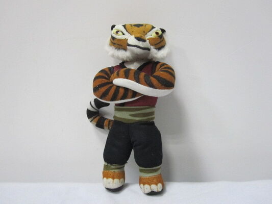 o luxuoso bonito dos desenhos animados de 20cm brinca bichos de pelúcia dos desenhos animados do tigre fêmea da panda de Kungfu