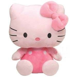brinquedos enchidos do luxuoso de 20cm Hello Kitty desenhos animados alaranjados bonitos para a coleção