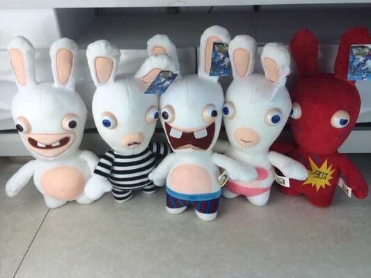 O luxuoso delirante bonito dos desenhos animados de Rayman Rabbids brinca o costume bonito branco