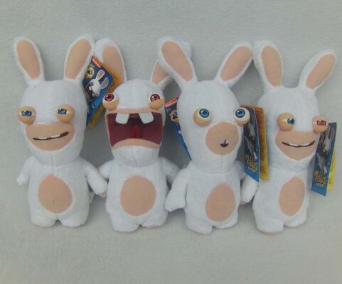 O luxuoso delirante bonito dos desenhos animados de Rayman Rabbids brinca o costume bonito branco