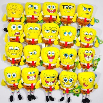 Forme a desenhos animados o estilo de SpongeBob 20 brinquedos enchidos da expressão luxuoso diferente
