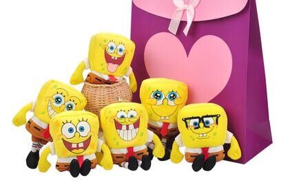 Forme a desenhos animados o estilo de SpongeBob 20 brinquedos enchidos da expressão luxuoso diferente