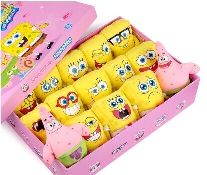 Forme a desenhos animados o estilo de SpongeBob 20 brinquedos enchidos da expressão luxuoso diferente