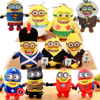 Desprezível eu 3 sequazes com 3D eye/homem super dos brinquedos/super-herói luxuoso dos vingadores, Batchman, Iron Man, homem-aranha