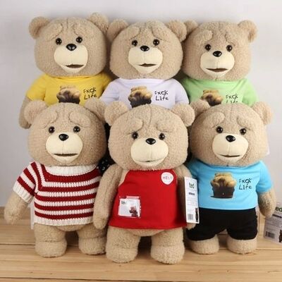 O poliéster vermelho de Brown dos brinquedos bonitos do luxuoso do bebê do urso de Ted aceita o ODM do OEM