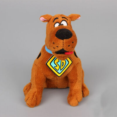 bicho de pelúcia original da pose do assento de Scooby Doo dos brinquedos do luxuoso dos desenhos animados de 8inch Brown