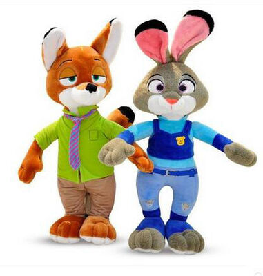 Brown e material macio dos bichos de pelúcia verdes dos brinquedos do luxuoso de Zootopia Disney