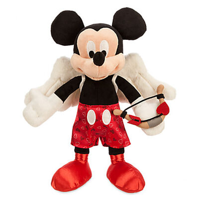 O luxuoso vermelho de Disney do rato de Mickey dos dias de são valentins brinca um costume de 9 polegadas