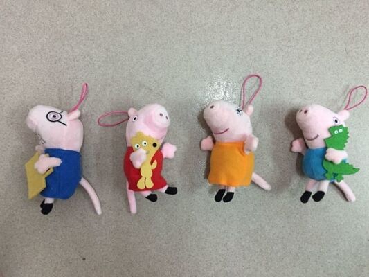 Brinquedos enchidos Keychain do brinquedo do luxuoso do porco de Peppa para presentes da promoção