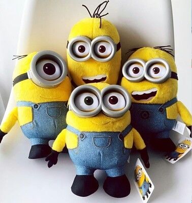 Desprezível eu 3 luxuoso dos desenhos animados do olho dos sequazes 3D brinca o amarelo 22cm