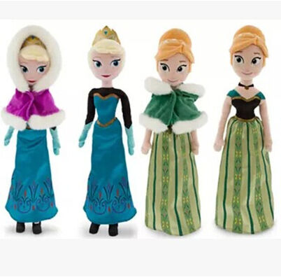 Os desenhos animados macios congelados dos brinquedos do luxuoso de Ana e de Elsa Disney encheram a boneca 20 polegadas