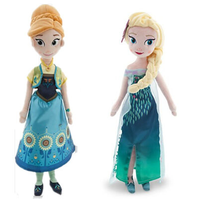 Os desenhos animados macios congelados dos brinquedos do luxuoso de Ana e de Elsa Disney encheram a boneca 20 polegadas