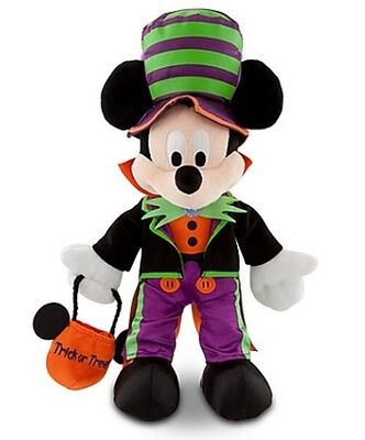tempo Mickey Mouse e Minnie Mouse de Dia das Bruxas dos brinquedos do luxuoso de 30cm Disney