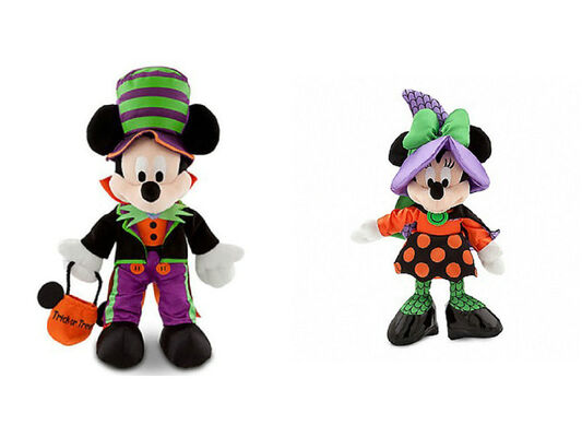 tempo Mickey Mouse e Minnie Mouse de Dia das Bruxas dos brinquedos do luxuoso de 30cm Disney
