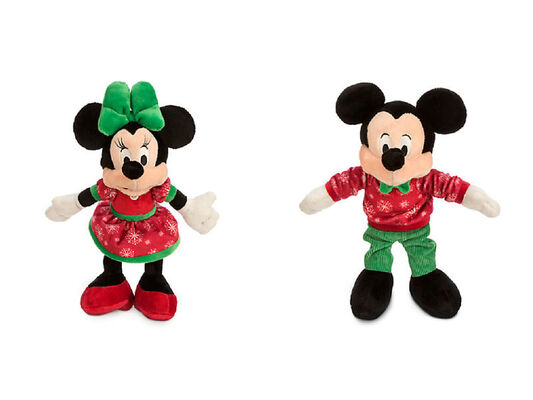Natal Mickey Mouse e Minnie Mouse de Disney vermelhos e verdes