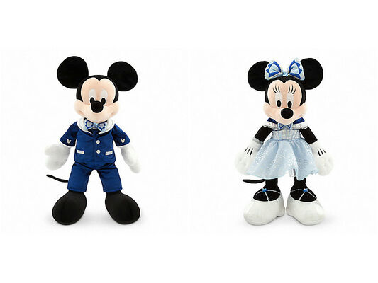 Luxuoso Mickey Mouse e Minnie Mouse da celebração do diamante de Disneylândia