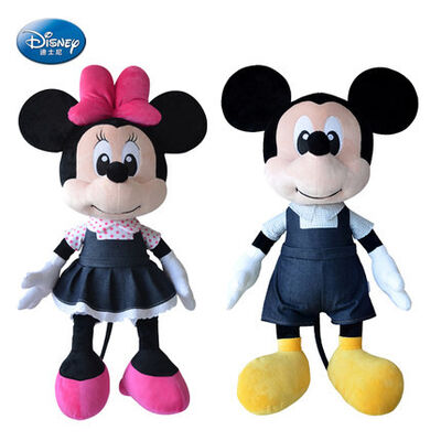 O luxuoso preto de Disney brinca Mickey Mouse preto e Minnie Mouse 16 polegadas