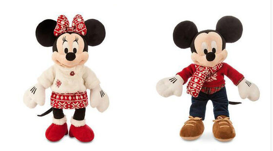 O luxuoso de Disney da forma brinca o Natal Mickey e Minnie Mouse 40cm