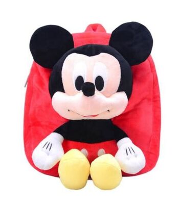 Trouxa vermelha de Mickey Mouse de 12 polegadas para a criança com tamanho macio da tela do luxuoso