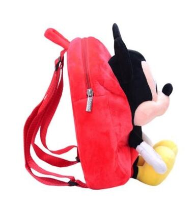 Trouxa vermelha de Mickey Mouse de 12 polegadas para a criança com tamanho macio da tela do luxuoso