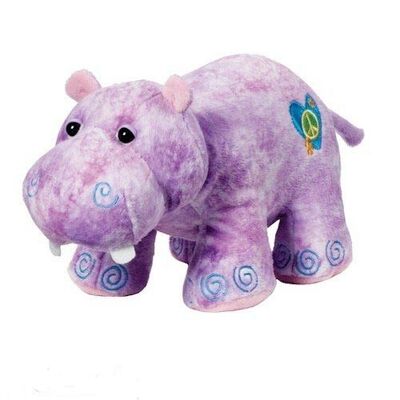 O luxuoso animal do hipopótamo bonito de 8 polegadas brinca presentes da promoção para a celebração do feriado