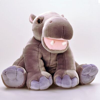O luxuoso animal do hipopótamo bonito de 8 polegadas brinca presentes da promoção para a celebração do feriado