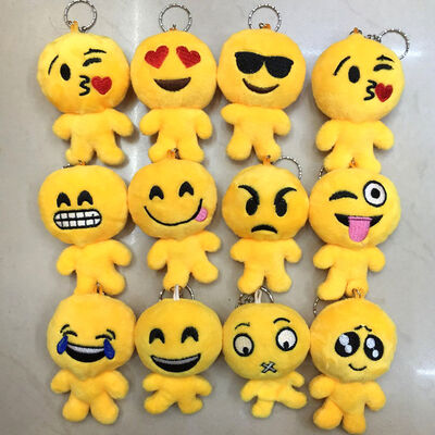 Brinquedo bonito bonito Keychain do luxuoso de Emoji com o gancho para presentes da promoção