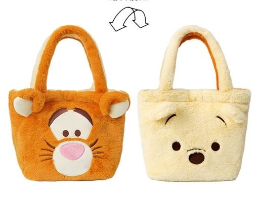 Bolsas de Mão Cruzadas Reversíveis Disney para Mulheres, Bolsas de Pelúcia