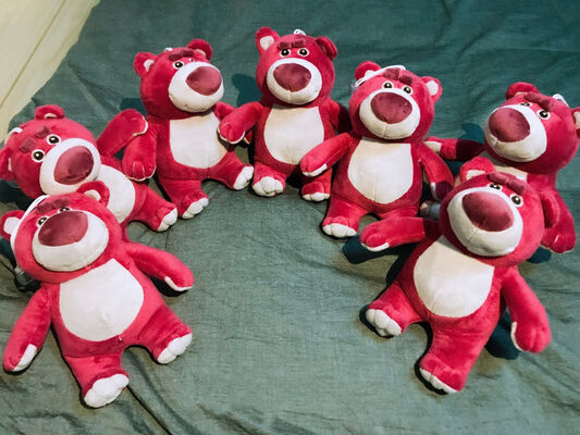 3 animais do luxuoso de Disney do urso de Lotso Huggin 13cm Keychian para a trouxa