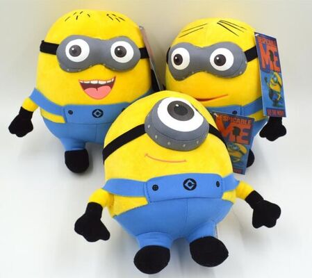 Desprezível eu 3 luxuoso dos desenhos animados do olho dos sequazes 3D brinca brinquedos do luxuoso do bebê do amarelo 18cm