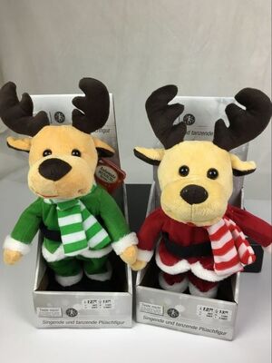 Brinquedos bonitos do luxuoso da música de dança, bichos de pelúcia eletrônicos do Natal