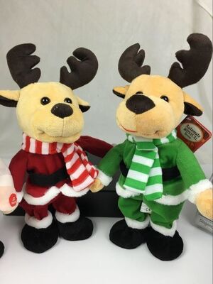 Brinquedos bonitos do luxuoso da música de dança, bichos de pelúcia eletrônicos do Natal