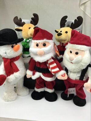 Brinquedos bonitos do luxuoso da música de dança, bichos de pelúcia eletrônicos do Natal
