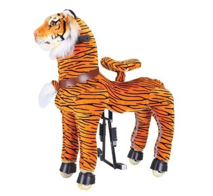 Criança mecânica de balanço do pônei do equipamento do parque de diversões do tigre que livra no animal de passeio